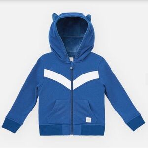 Cubcoats Raccoon 2-in-1 Plushie Zip-Up Hoodie - Size 3T Blue Toddler Sweatshirt